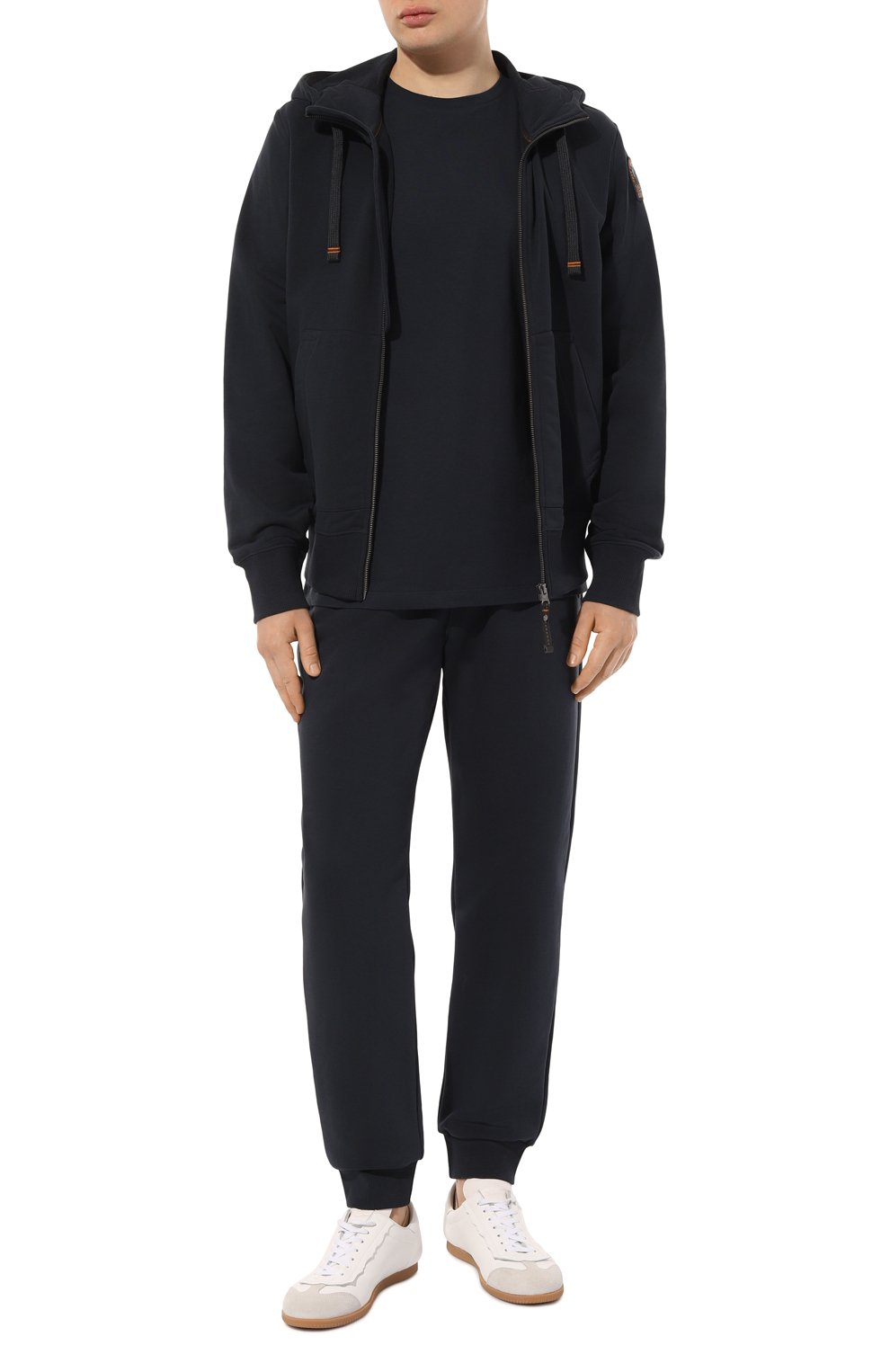 Хлопковая футболка PARAJUMPERS темно-синего цвета по цене 8995 руб., арт. PMTSEY27, фото 2 Хлопковая футболка PARAJUMPERS, арт. PMTSEY27, фото 2