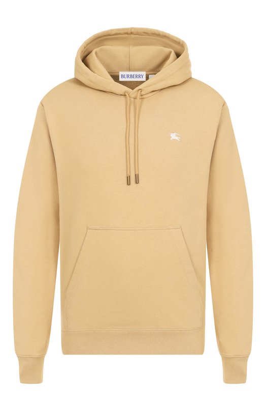 Хлопковое худи Burberry 8110585 Бежевый 8110585