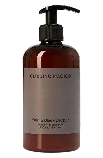 Женский бессульфатный шампунь с пептидами шелка oud &amp; black pepper (500ml) GIARDINO MAGICO, арт. 4660222281791