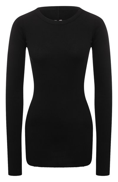 Женская хлопковый лонгслив RICK OWENS, арт. RP01C5202/RD