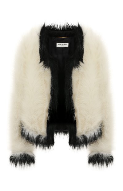 Женский жакет из экомеха SAINT LAURENT, арт. 676758/Y7D45