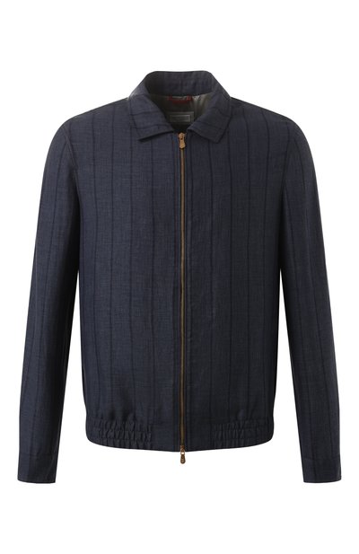 Мужской бомбер из шерсти и льна BRUNELLO CUCINELLI, арт. MW4756205P