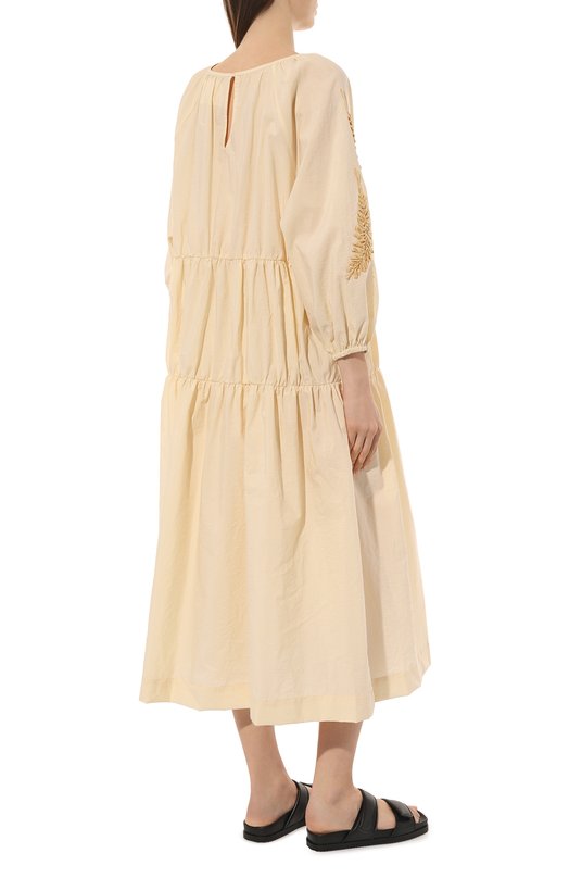 Хлопковое платье crem38 Кремовый, фото 4