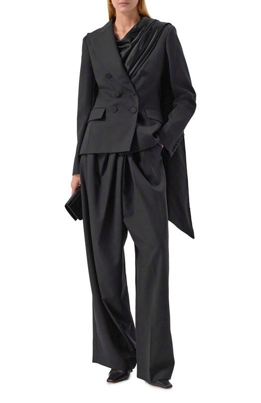 Шерстяные брюки Nina Ricci 25ACPA009/WV0324 Чёрный  25ACPA009/WV0324 Фото 2