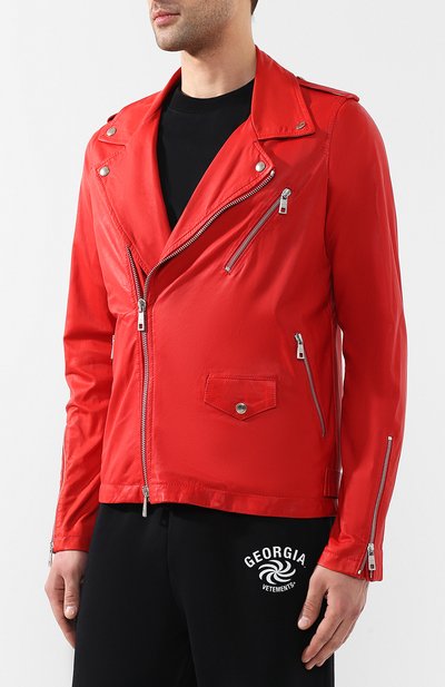 Кожаная косуха GIORGIO BRATO, арт. GU19S7206PMP, фото 3