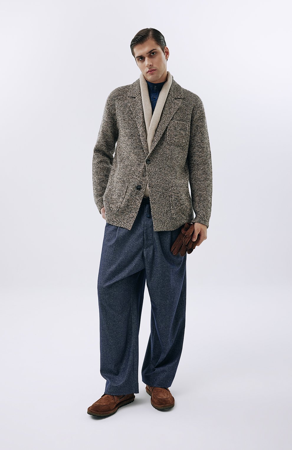 Двусторонний шарф из кашемира KITON, арт. USCIACXC1023, фото 4