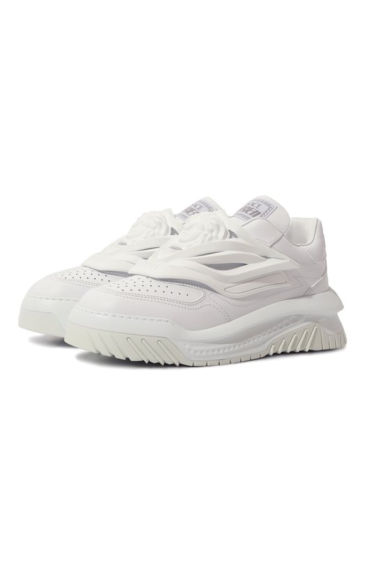 Кожаные кроссовки Versace 10045241/A031801 Белый 10045241/A031801