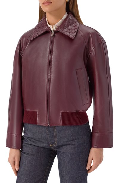 Кожаный бомбер BOTTEGA VENETA, арт. 832893/V5BX0, фото 3