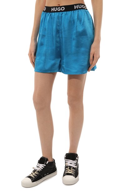 Шорты HUGO голубого цвета по цене 13100 руб., арт. 50488572, фото 3 Шорты HUGO, арт. 50488572, фото 3