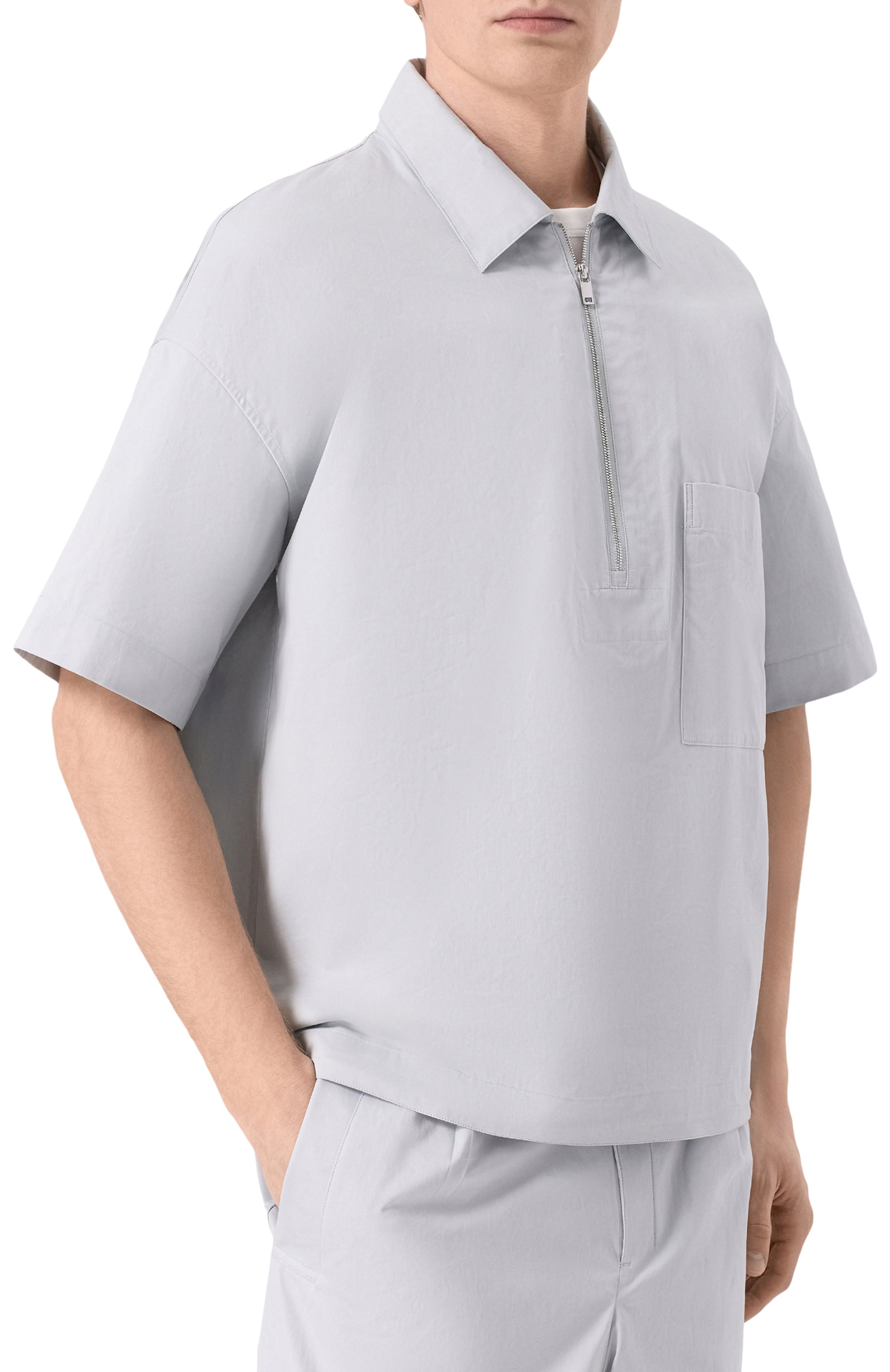 Хлопковая рубашка 12 STOREEZ светло-голубого цвета по цене 16000 руб., арт. 137293, фото 3 Хлопковая рубашка 12 STOREEZ, арт. 137293, фото 3