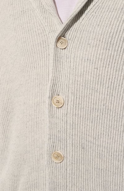 Кардиган из хлопка и льна BRUNELLO CUCINELLI, арт. MCH706106, фото 5