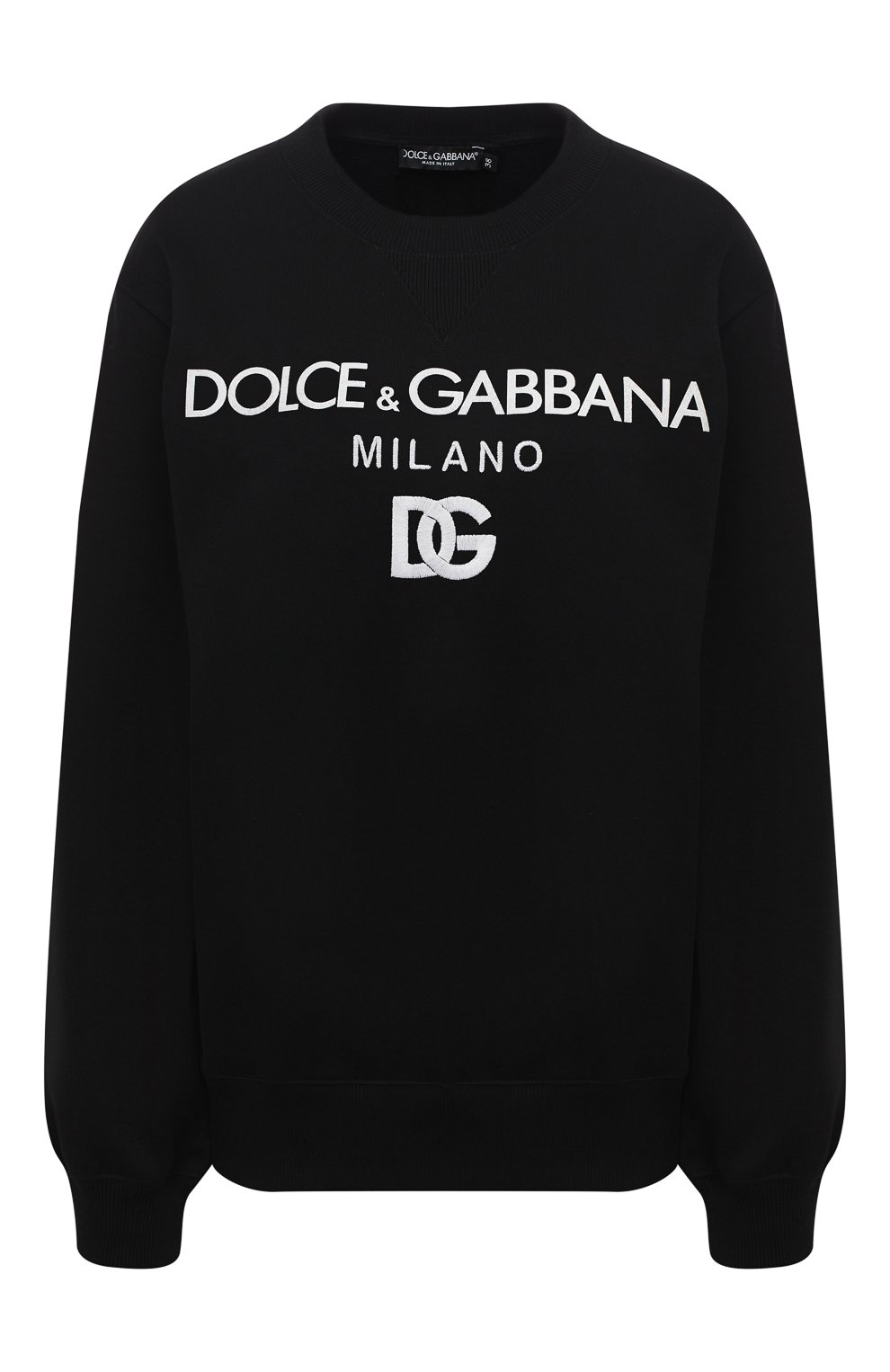 Хлопковый свитшот DOLCE & GABBANA черного цвета по цене 72150 руб., арт. F9I50Z/G7XJQ, фото 1 Хлопковый свитшот DOLCE & GABBANA, арт. F9I50Z/G7XJQ, фото 1