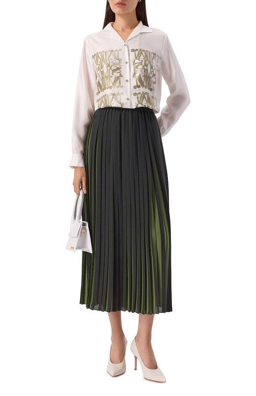 Плиссированная юбка Weekend Max Mara B0RA Зелёный  B0RA Фото 2