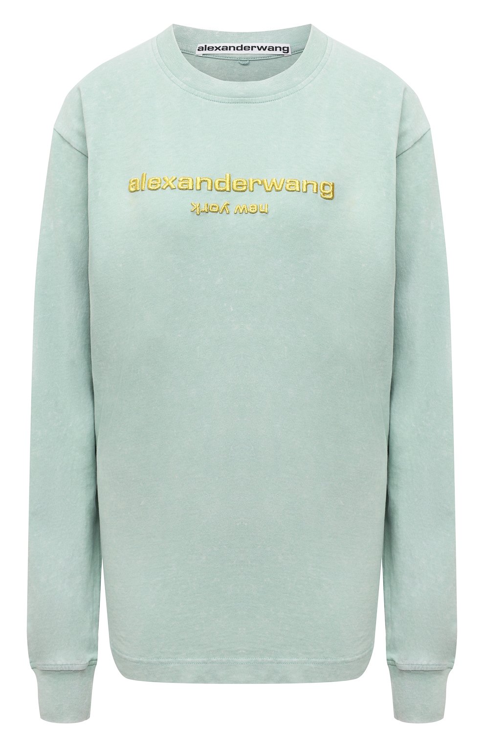 Хлопковый лонгслив ALEXANDER WANG голубого цвета по цене 39050 руб., арт. UCC1211031, фото 1 Хлопковый лонгслив ALEXANDER WANG, арт. UCC1211031, фото 1