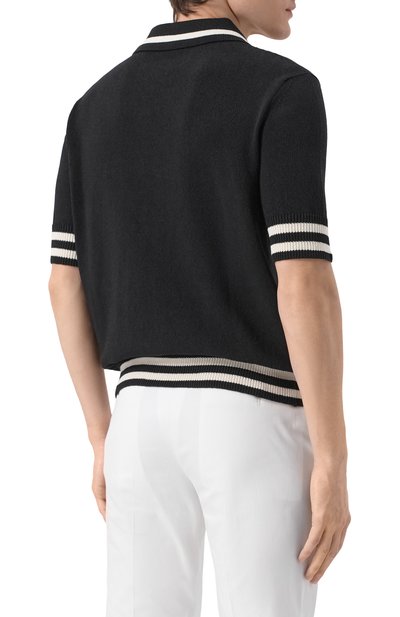 Поло BALMAIN черного цвета по цене 120000 руб., арт. DH1GB045/KF96, фото 4 Поло BALMAIN, арт. DH1GB045/KF96, фото 4
