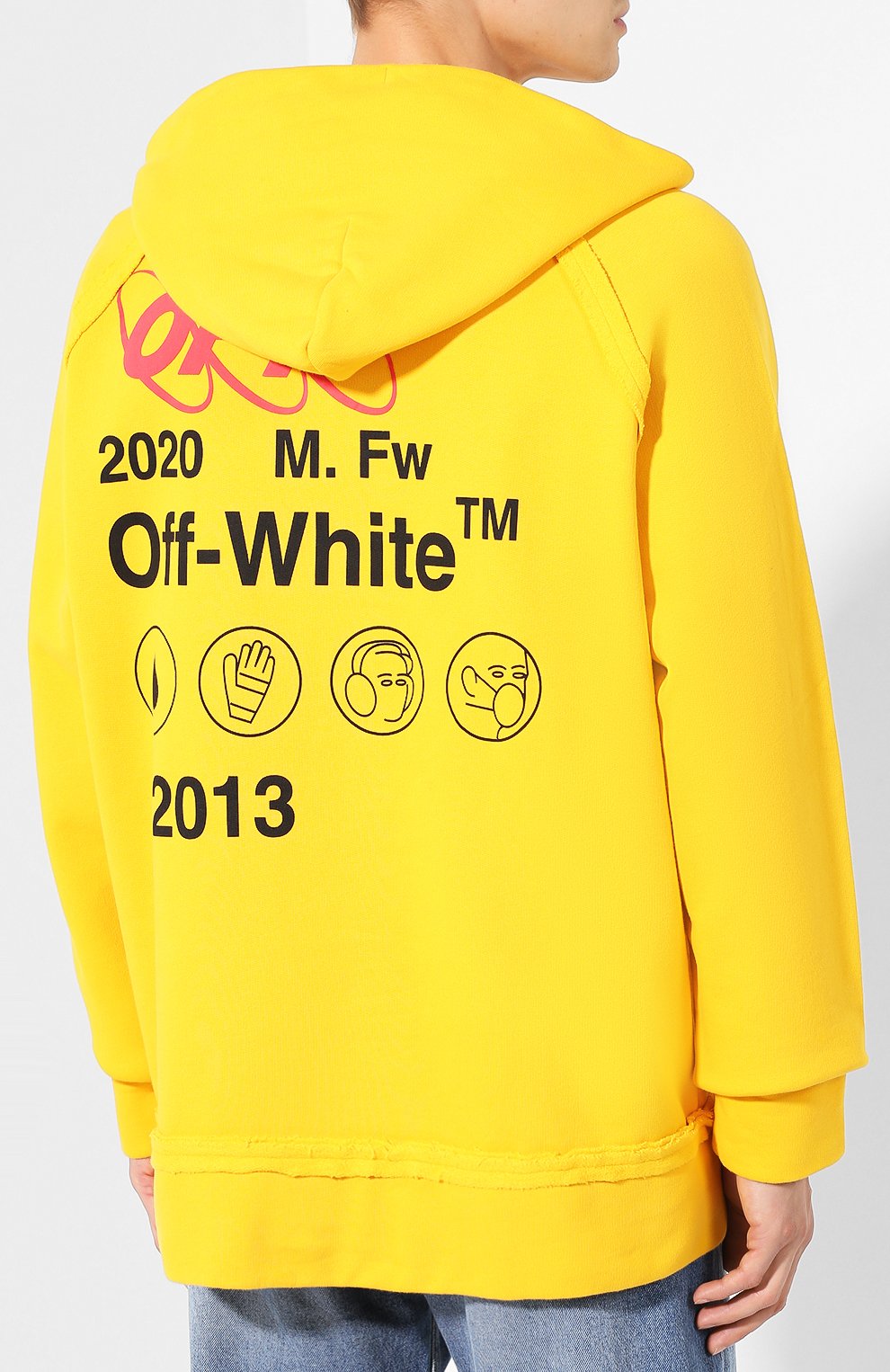 Хлопковое худи OFF-WHITE, арт. 0MBB057F19E300166010, фото 4