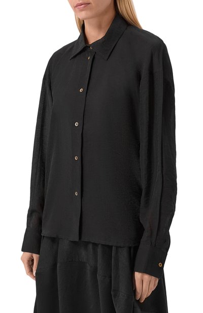 Рубашка YUZEFI черного цвета по цене 52950 руб., арт. HALEH-DRAPE BACK SHIRT, фото 3 Рубашка YUZEFI, арт. HALEH-DRAPE BACK SHIRT, фото 3