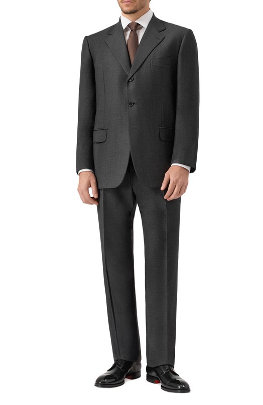 Костюм из хлопка и льна Loro Piana FAB 5769 Серый  FAB 5769 Фото 2