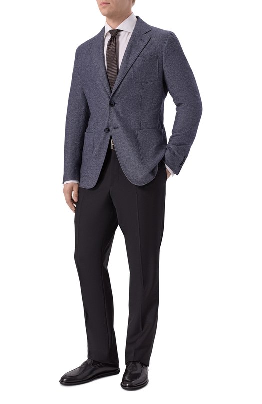 Пиджак из кашемира и хлопка Giorgio Armani GM000140/TE17854 Синий  GM000140/TE17854 Фото 3