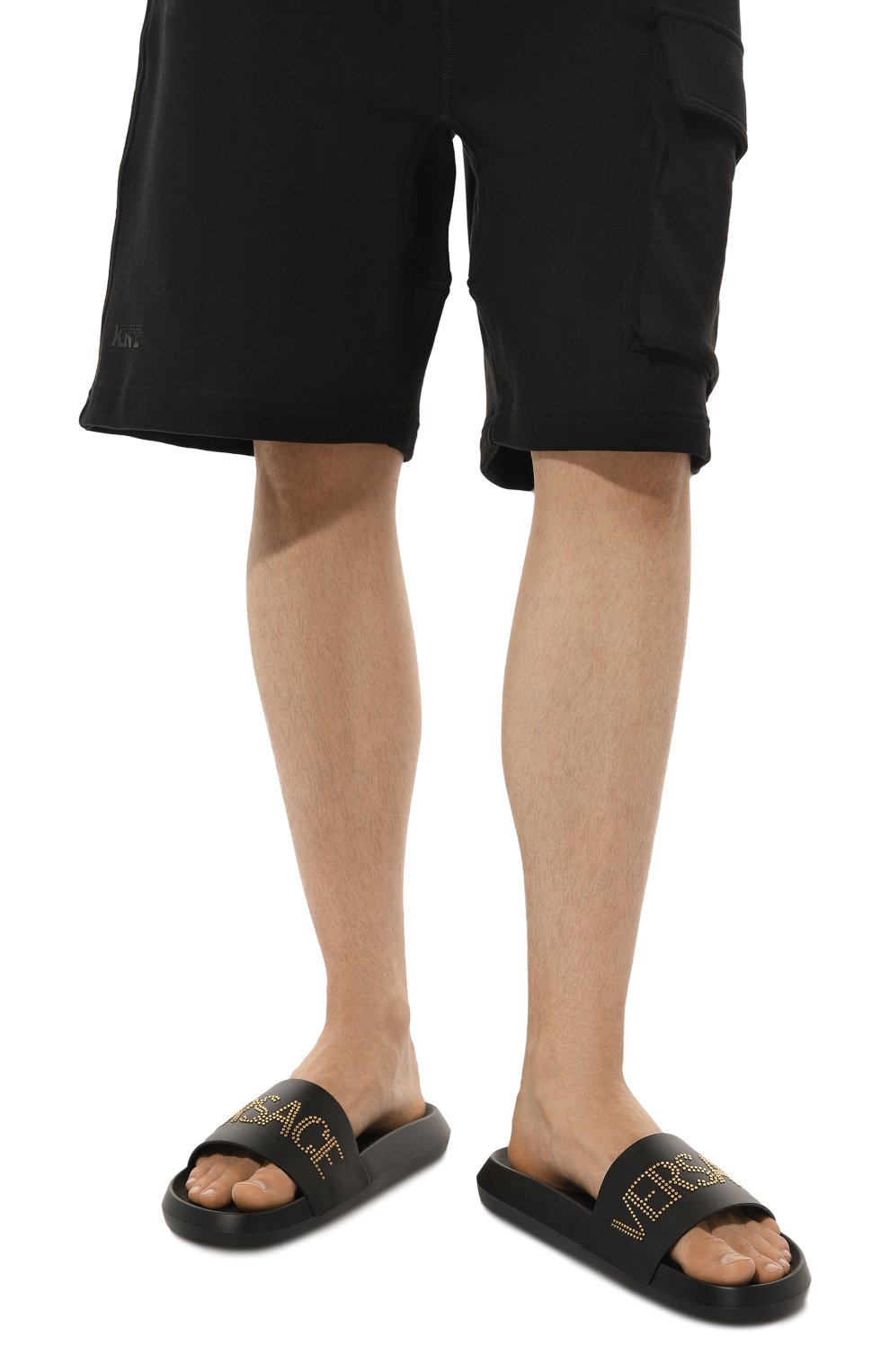 Кожаные шлепанцы VERSACE, арт. 1008731/1A05626, фото 3