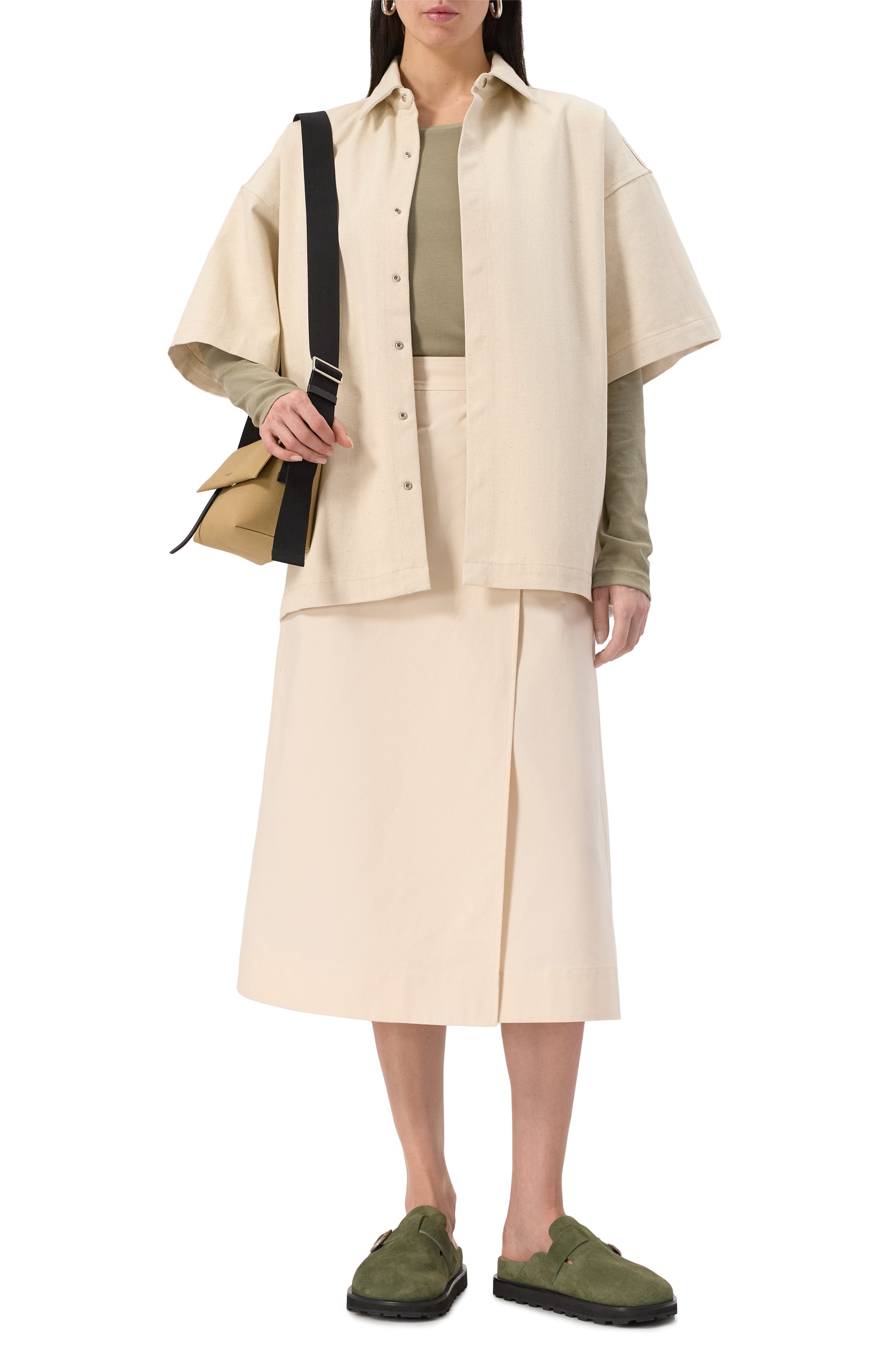 Хлопковая юбка JIL SANDER, арт. J40MA0168-J45296, фото 2