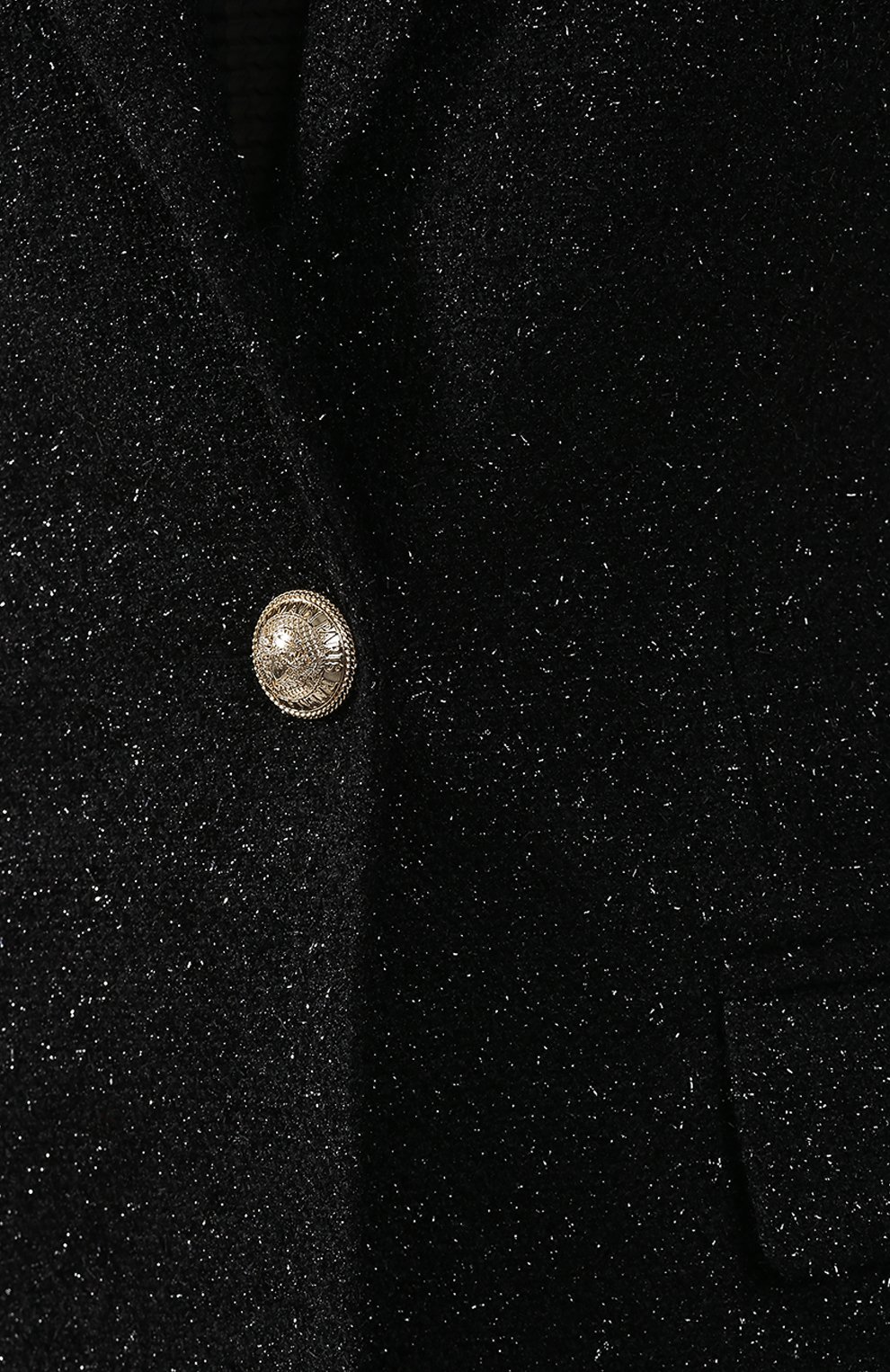 Шерстяное пальто BALMAIN черного цвета по цене 274000 руб., арт. SF18539/W038, фото 5 Шерстяное пальто BALMAIN, арт. SF18539/W038, фото 5