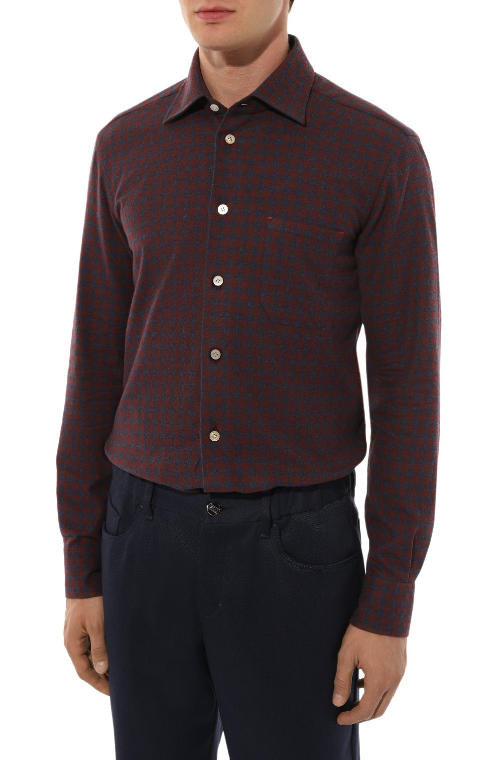 Хлопковая рубашка KITON, арт. UMCNERH0906508, фото 3