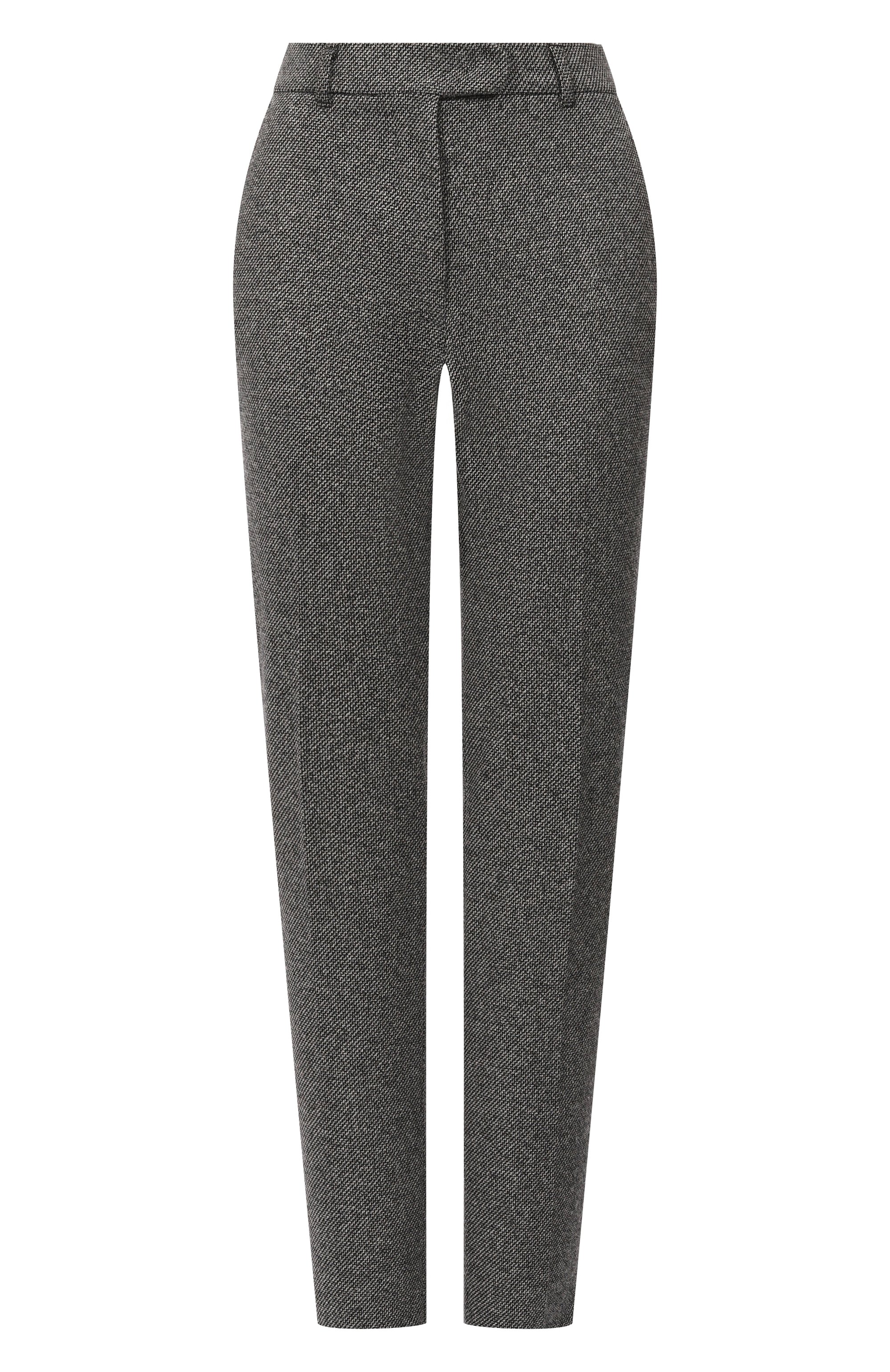 Брюки из хлопка и вискозы MAX MARA STUDIO серого цвета по цене 33750 руб., арт. NEGUS, фото 1 Брюки из хлопка и вискозы MAX MARA STUDIO, арт. NEGUS, фото 1