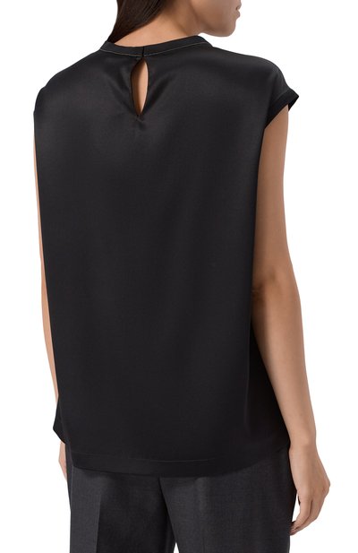 Атласный топ BRUNELLO CUCINELLI, арт. MPC59EH500, фото 4