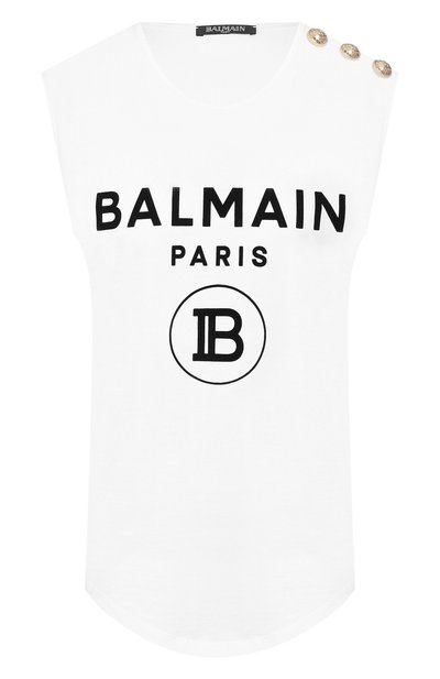 Женский хлопковый топ  BALMAIN, арт. SF11365/I193