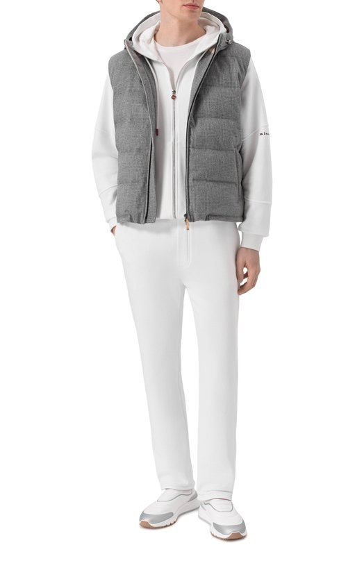 Хлопковые брюки Kiton UMKY02301 Белый  UMKY02301 Фото 2