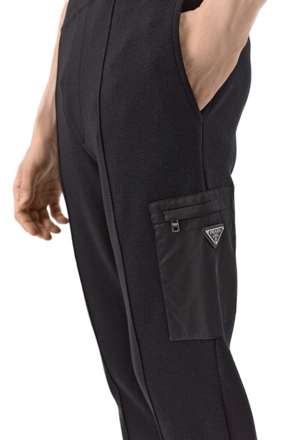 Шерстяные брюки-карго PRADA, арт. UMP77-1YDT-F0002-211, фото 5