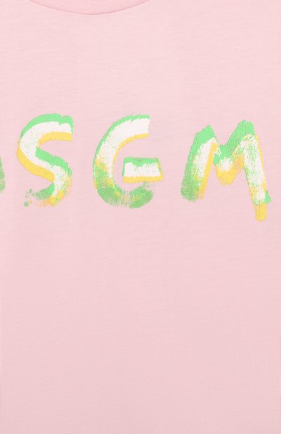 Хлопковая футболка MSGM KIDS, арт. S6MSJGTH002, фото 3
