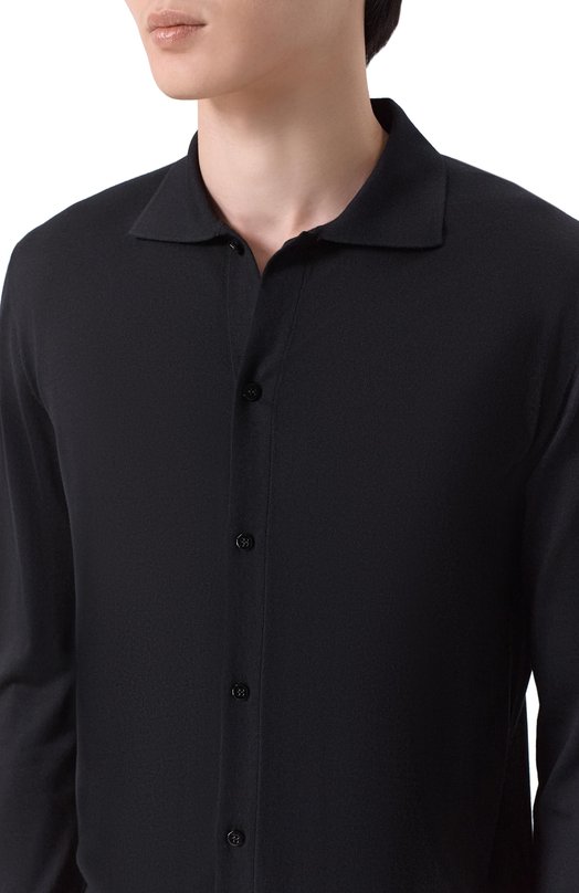 Рубашка из кашемира и шерсти Stefano Ricci W505506PAL/W26150_001 Чёрный  W505506PAL/W26150_001 Фото 5