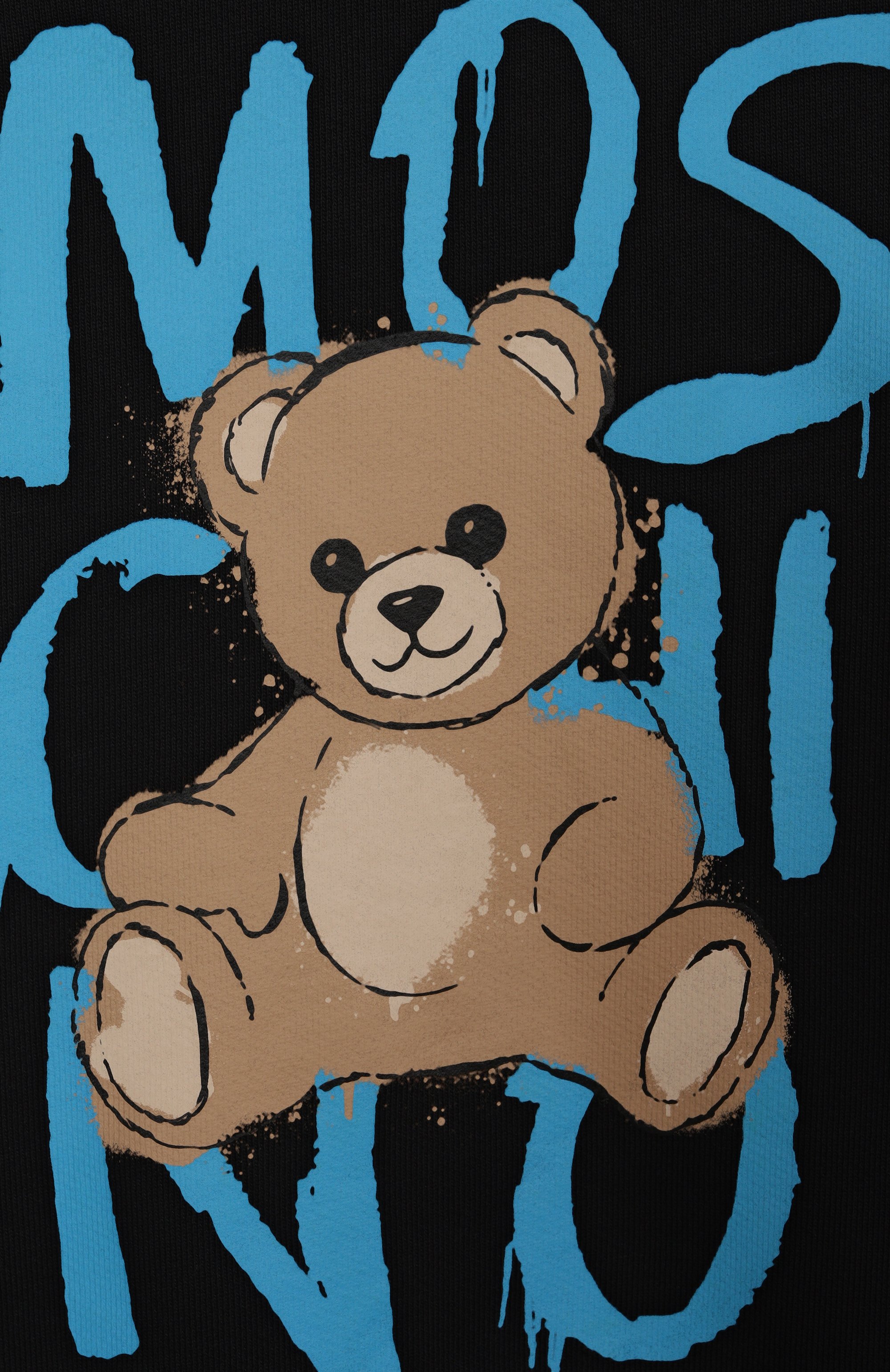 Хлопковое худи MOSCHINO черного цвета по цене 18600 руб., арт. HUF098/LCA77/10-14, фото 3 Хлопковое худи MOSCHINO, арт. HUF098/LCA77/10-14, фото 3