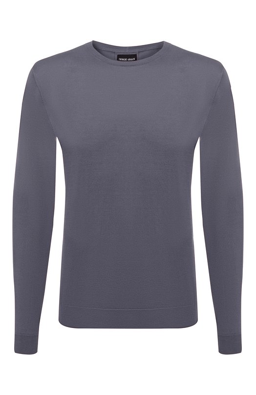 Джемпер из шелка и хлопка Giorgio Armani 3HSM37/SM63Z Синий 3HSM37/SM63Z