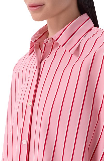 Хлопковая рубашка DRIES VAN NOTEN розового цвета по цене 86500 руб., арт. 010700/3064, фото 5 Хлопковая рубашка DRIES VAN NOTEN, арт. 010700/3064, фото 5