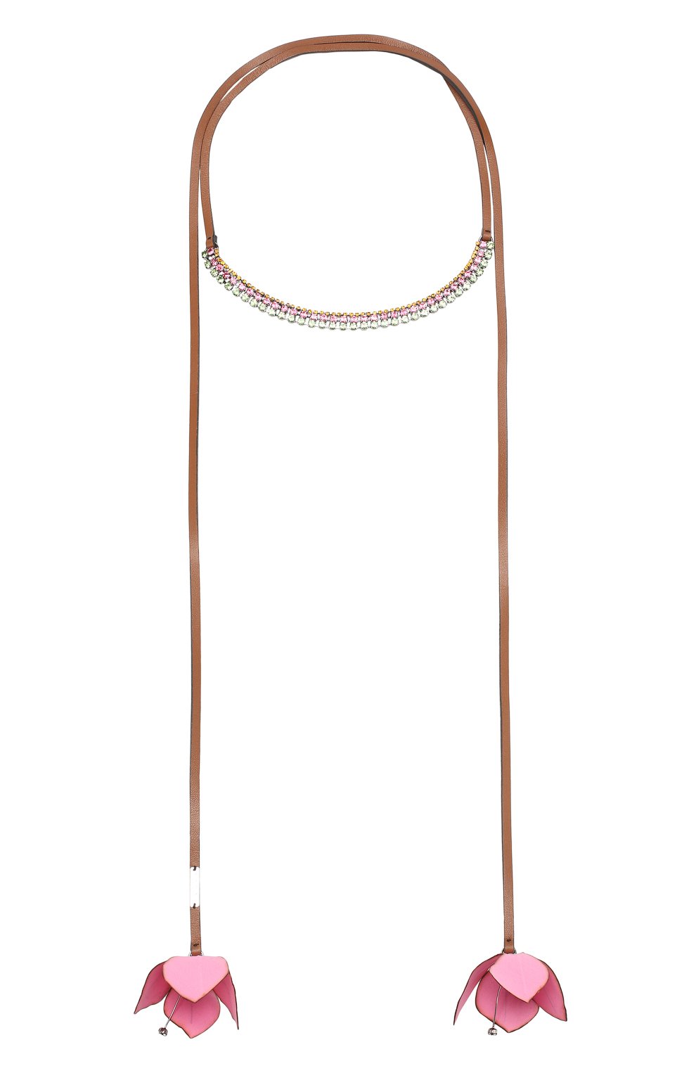 Кожаный кулон с текстильными подвесками в виде цветка MARNI, арт. C0MVW12A00/T2000, фото 1