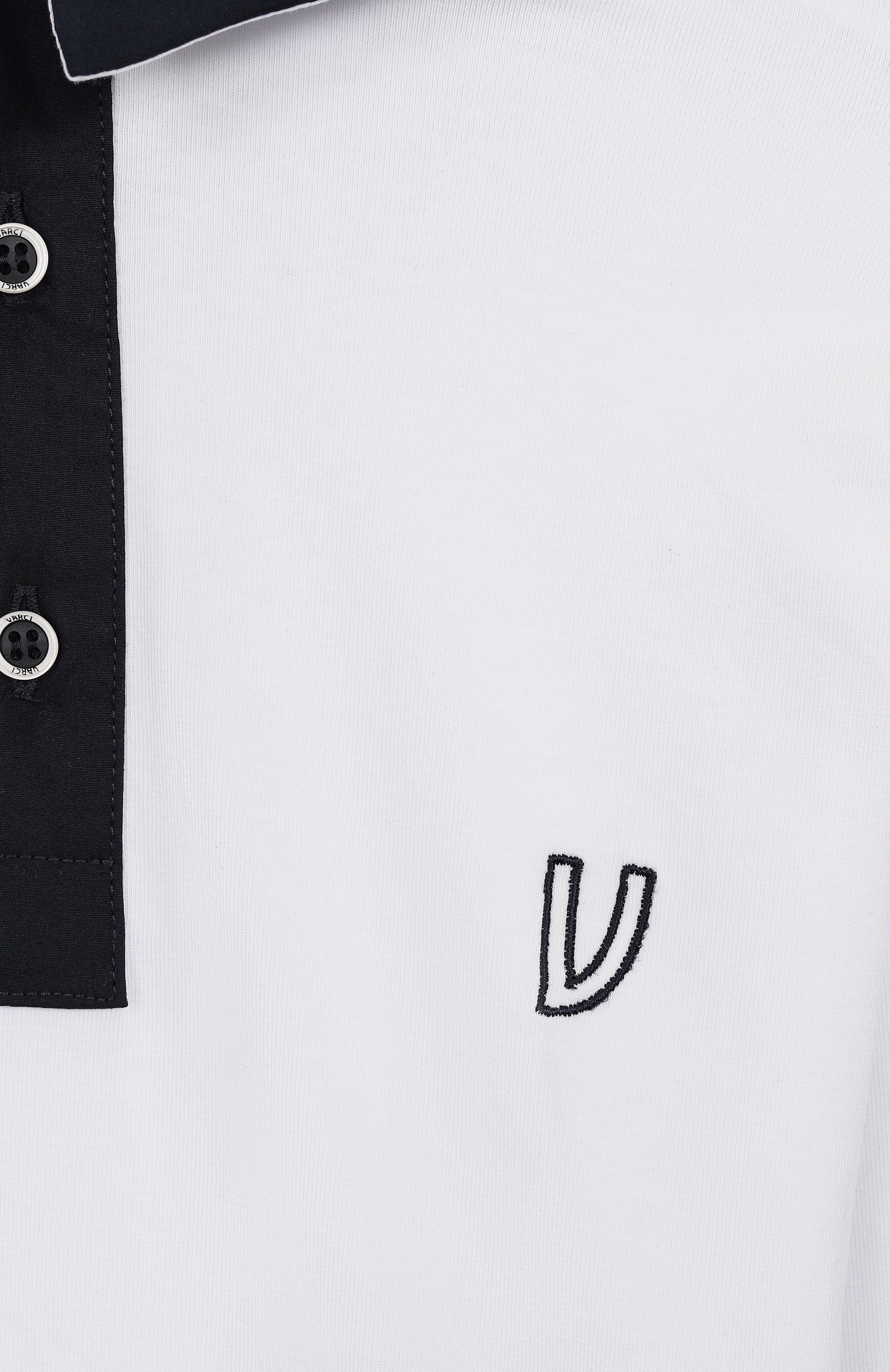 Хлопковое поло VARCI белого цвета по цене 15750 руб., арт. VR2537/6A-8A, фото 3 Хлопковое поло VARCI, арт. VR2537/6A-8A, фото 3