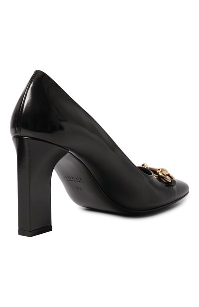 Лакированные туфли signora 85 GUCCI черного цвета по цене 113500 руб., арт. 865410/CLG00, фото 5 Лакированные туфли signora 85 GUCCI, арт. 865410/CLG00, фото 5