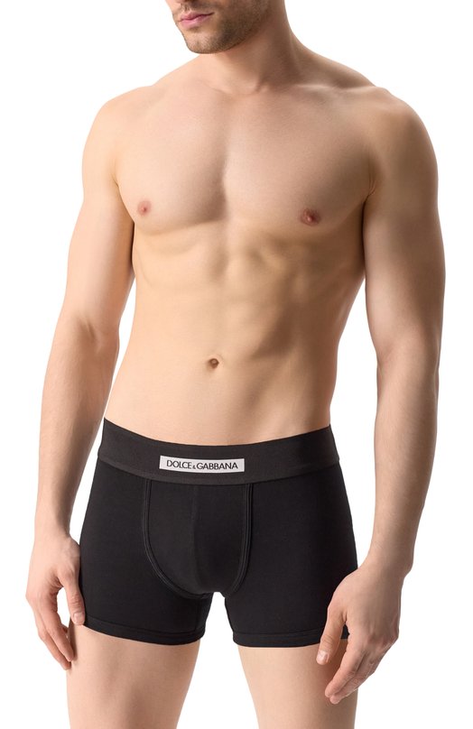 Хлопковые боксеры Dolce & Gabbana M4F37J/0UAIG Чёрный  M4F37J/0UAIG Фото 2