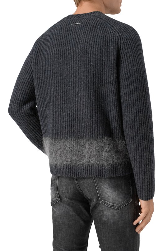 Шерстяной свитер Dsquared2 S74HA1547/D13150 Серый  S74HA1547/D13150 Фото 4