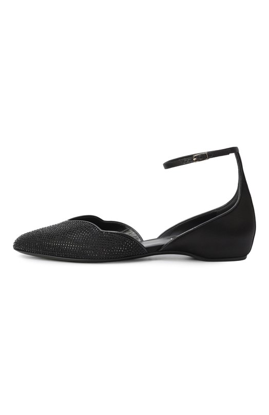 Текстильные балетки Giorgio Armani GW001821/AF18807 Чёрный  GW001821/AF18807 Фото 4