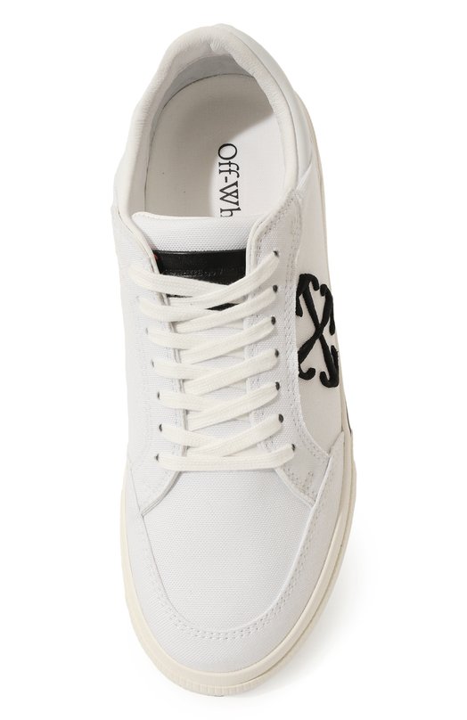 Текстильные кеды New Low Vulcanized Off-White 0MIA293S24FAB001 Белый  0MIA293S24FAB001 Фото 4