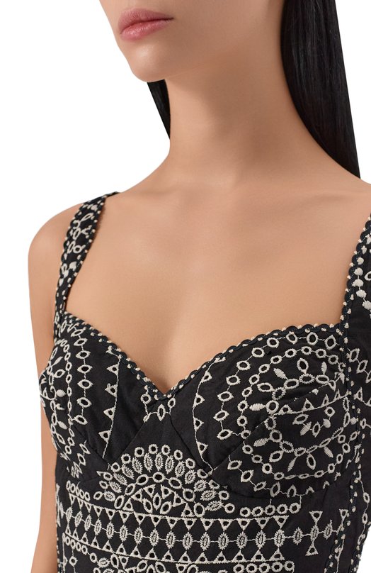 Платье из хлопка и льна Charo Ruiz Ibiza 254603 Чёрный  254603 Фото 4