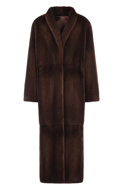 Женская шуба из норки MVST, арт. M011A/MINK BROWN