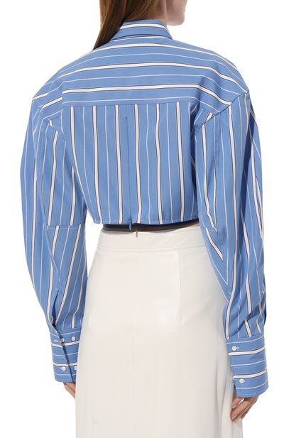 Хлопковая блузка JACQUEMUS голубого цвета по цене 68200 руб., арт. 23E/231SH034-1453, фото 4 Хлопковая блузка JACQUEMUS, арт. 23E/231SH034-1453, фото 4