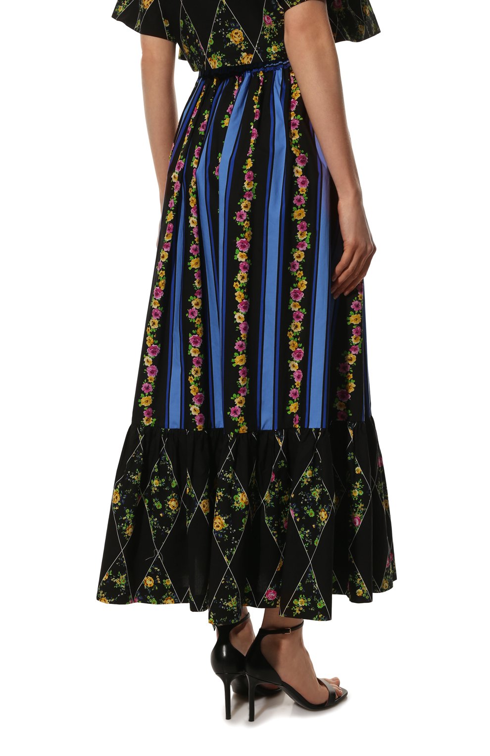 Хлопковая юбка MSGM синего цвета по цене 49950 руб., арт. 3241MDD16 227150, фото 3 Хлопковая юбка MSGM, арт. 3241MDD16 227150, фото 3