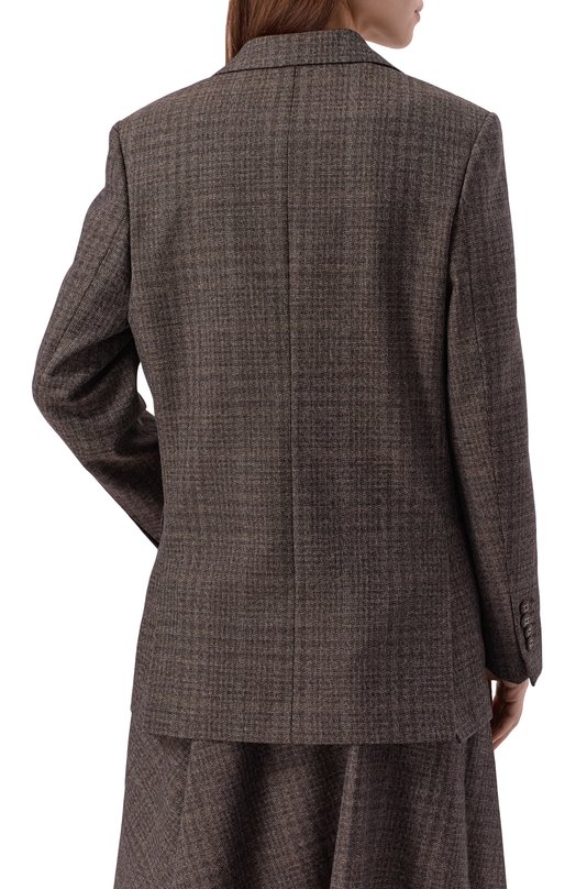 Шерстяной жакет Officine Generale W25WTLG402 Коричневый  W25WTLG402 Фото 4