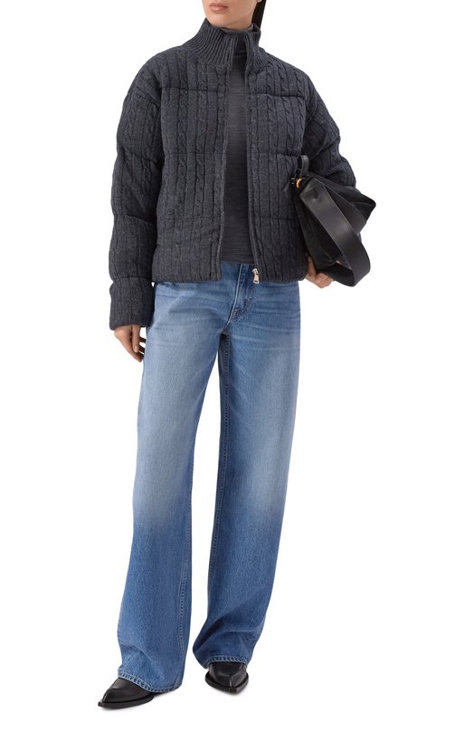 Шерстяной пуховик MC2 Saint Barth MYA0001-00057I/MYA W00L Серый  MYA0001-00057I/MYA W00L Фото 2